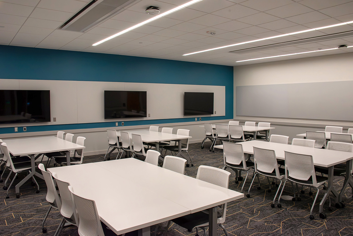 Room with tables and chairs