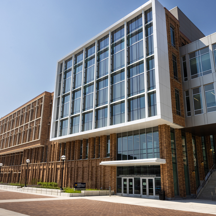 photo of the entrance to the Leinweber Building